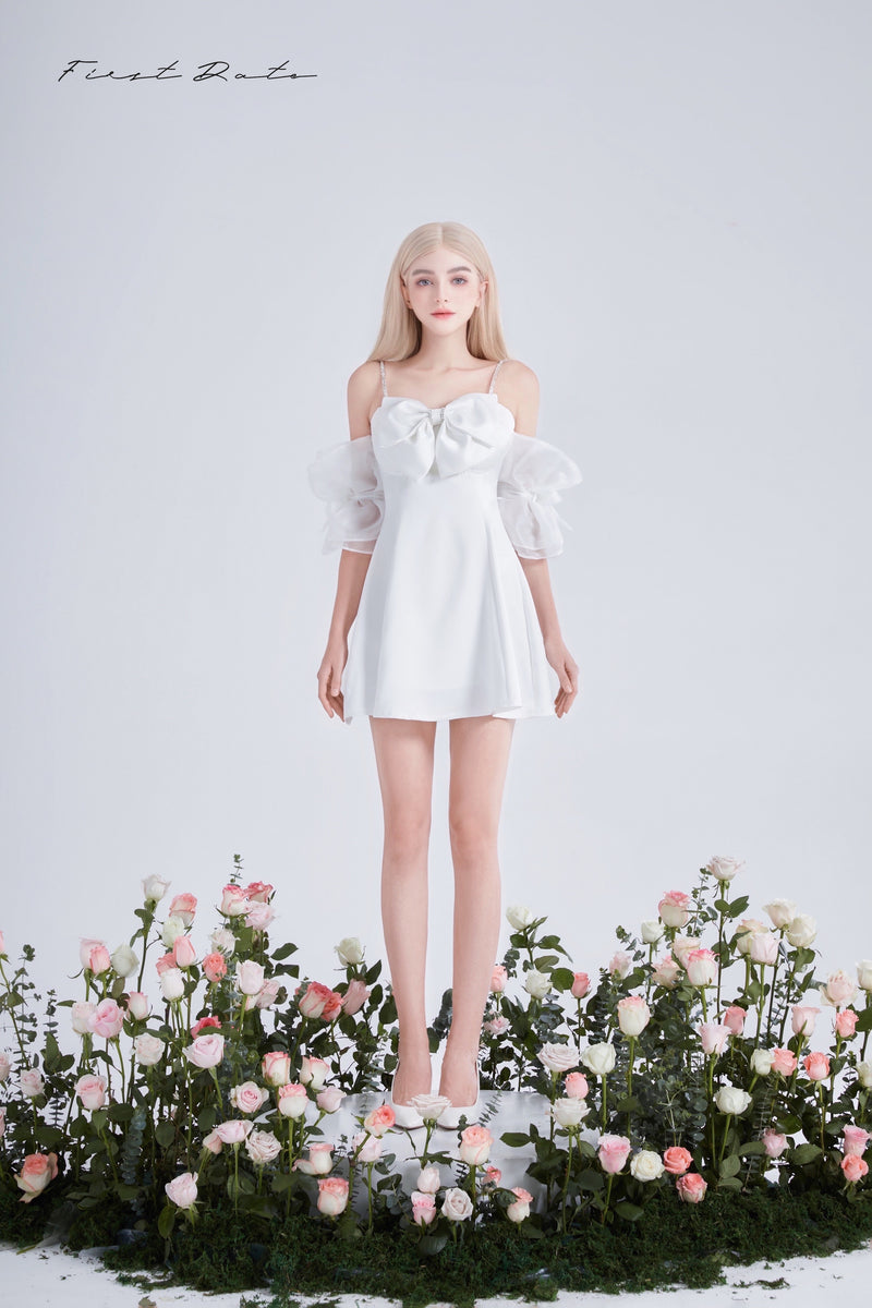 【AND MARY】Anita ribbon mini dress andmary Anita ribbon dress